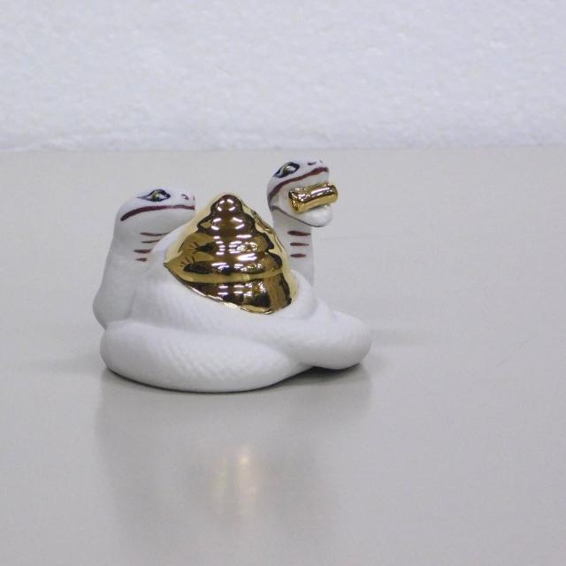 【巳神】ヘビ 巳神 ヘビ 陶器製3.5寸 神具 巳様 送料無料 蛇 開運 神棚