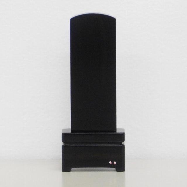 モダン位牌 雪月花 雪丸舞桜 黒檀 4.0 蒔絵付 1名分文字入れ付 16.0cm_2