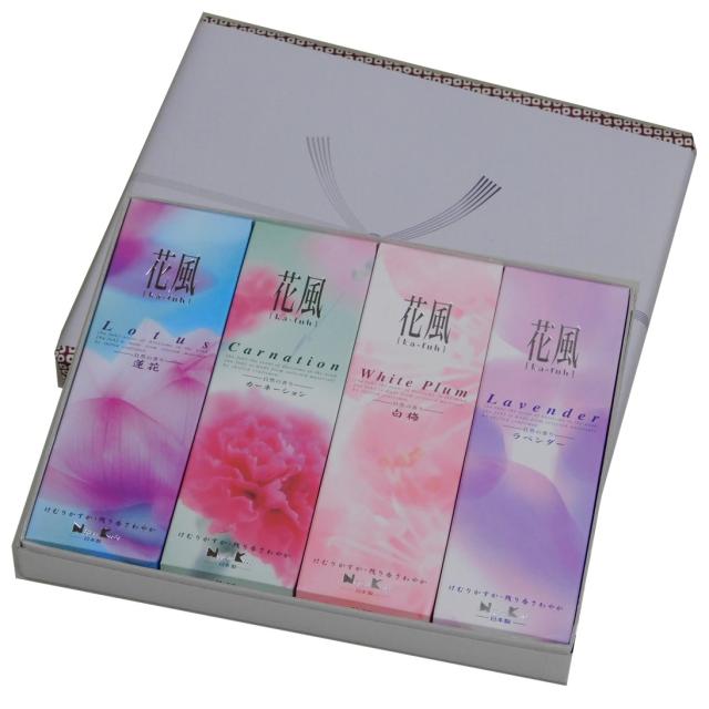 線香 花風 進物 四種 日本香堂 メール便 蓮花 カーネーション 白梅 ラベンダー 送料無料 ギフト