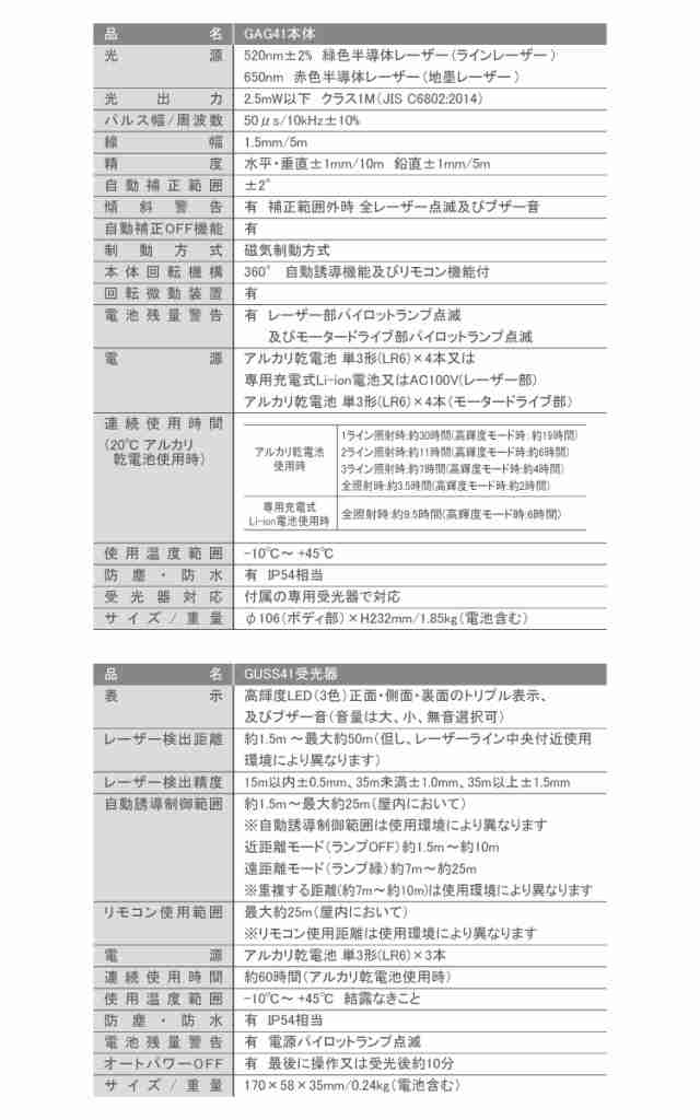 STS 自動誘導 遠隔操作 グリーンレーザー墨出器 GAG41 (水平・W両縦・大矩・地墨）｜au PAY マーケット