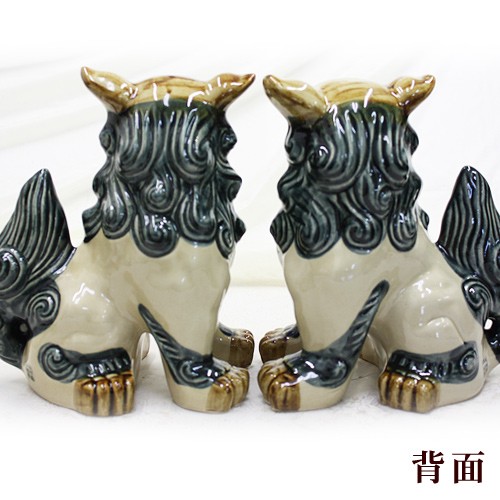 シーサー 琉球焼き 立ち横向き（大） /沖縄 やちむん シーサー 置物