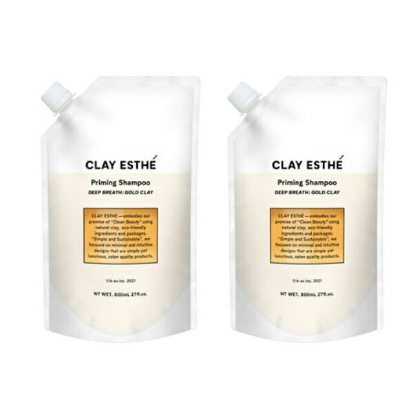 【送料無料】クレイエステ プライミング シャンプー ゴールドクレイ  800ml x2 【2個セット】