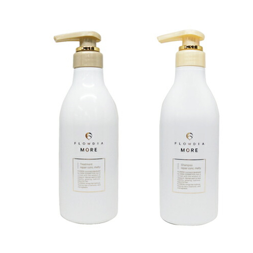 デミ フローディアモア シャンプー リペアコンク シルキー　550ml +　トリートメントリペアコンク シルキー　 550g ポンプ　セット