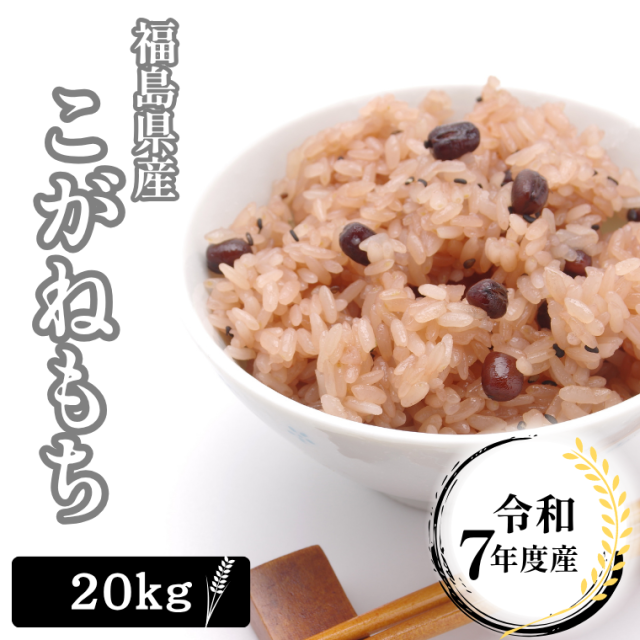 米 玄米 お米 こめ もち米 20kg 令和7年産  送料無料 福島県産こがねもち 20kg 【別途送料 北海道＋200円 九州＋400円 沖縄・離島＋2500円】