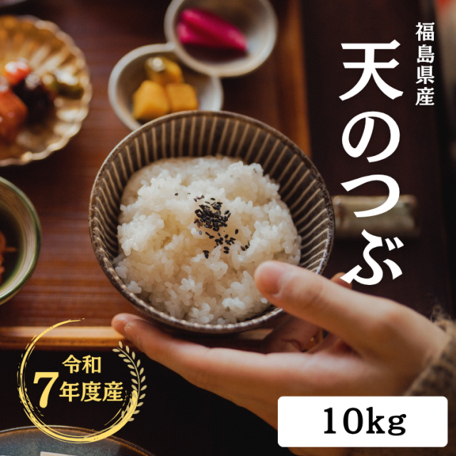 無洗米 玄米 米 お米 こめ 10kg 令和7年産  送料無料 福島県産天のつぶ 10kg 【沖縄・離島は送料無料ライン対象外】