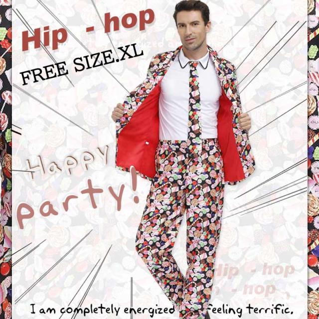 送料無料 ハロウィン衣装 男性 仮装 クリスマス ハロウィン コスプレ カラフルスーツ 大人 メンズ 男性 仮装 変装 衣装 仮装 宴会 イベント ダンス