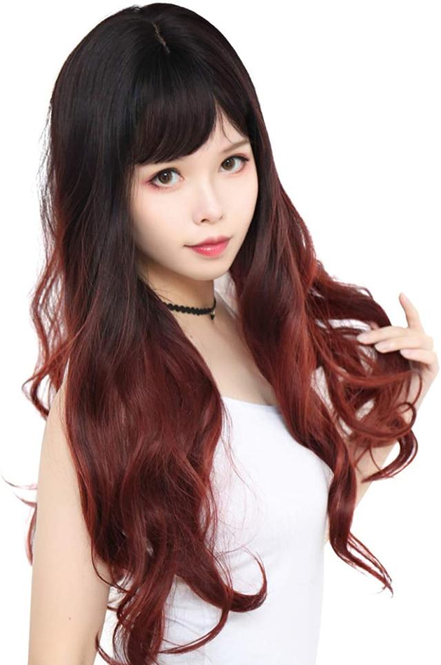 Tefure ウィッグ フルウィッグ ロング カール セミロング ウイッグ 自然 グラデーション 青 ブルー の通販はau Pay マーケット Premium Select