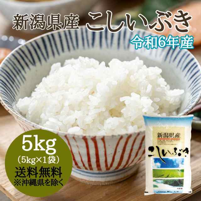 【令和6年産】新潟県産 こしいぶき 5kg （5キロ×1袋） 【送料無料 ※沖縄へは送料2,200円】 米 5キロ 送料無料 精米 令和6年 5kg  お米 5kg 安い 産地直送 ｜au PAY マーケット