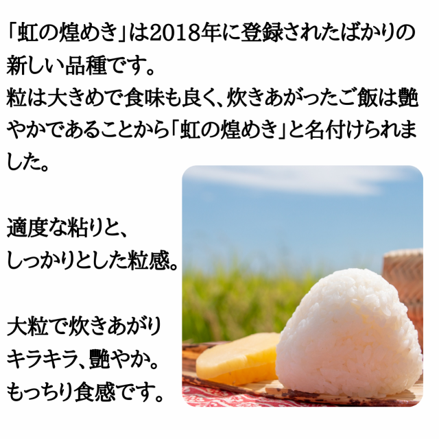 新米令和４年産単一原料米内容量令和4年産★無洗米★『にじのきらめき』大粒で冷めても美味しい『ニジキラ』20kg