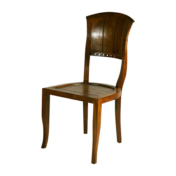 チーク無垢 チューリップチェア チーク材 チーク 無垢材 ダイニングチェア T-229ブラウンの通販は