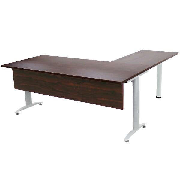 オフィスデスク デスク L字型 幕板付 約W180×約D180×約H75.5 約W1800×約D1800×約H755 ウォールナット 平机 ワークデスク 事務机 パソコンデスク PCデスク 事務デスク L字デスク オフィステーブル コーナーデスク オフィス家具 会社 事務所 t016180wal03260の通販は 24,075円