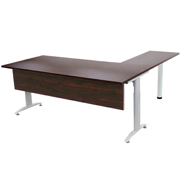 オフィスデスク デスク L字型 幕板付 約W180×約D180×約H75.5 約W1800×約D1800×約H755 ウォールナット 平机 ワークデスク 事務机 パソコンデスク PCデスク 事務デスク L字デスク オフィステーブル コーナーデスク オフィス家具 会社 事務所 t016180wal03245の通販は