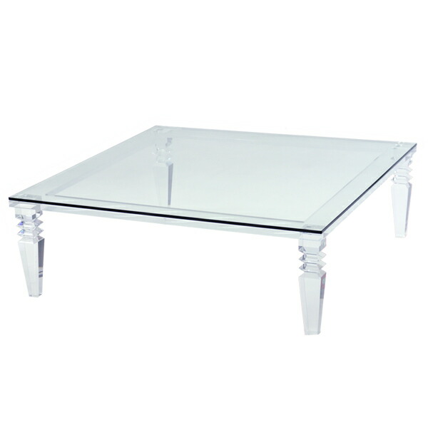 アクリルテーブル 大 ガラステーブル ガラスデスク ローテーブル センターテーブル クリア 無色透明 インテリア 家具 アクリル樹脂 アクリル 強化ガラス テーブル デスク リビング ダイニング 机 装飾 シンプル おしゃれ 花台 四角 正方形 actable124cl