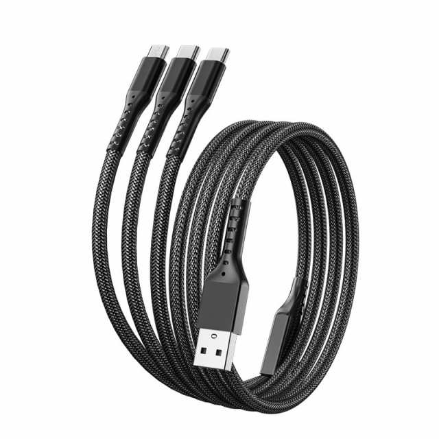 3in1充電ケーブル 充電コード 1.2m 6A iPhone/typec/microUSB 充電 ケーブル タイプc 変換アダプタ アンドロイド USB Lightning 送料無料 3in1充電ケーブル 充電コード 1.2m 6A iPhone/typec/microUSB 充電 ケーブル タイプc 変換アダプタ アンドロイド USB Lightning 送料無料