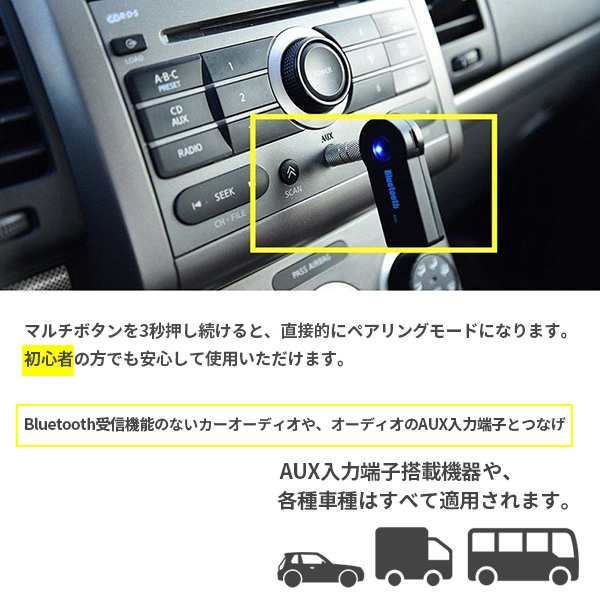 Bluetoothレシーバー車載おすすめ8選 カグア Creator Economy News カーオーディオアダプタ外部入力音楽受信機音楽ワイヤレストランスミッタ Ciudaddelmaizslp Gob Mx