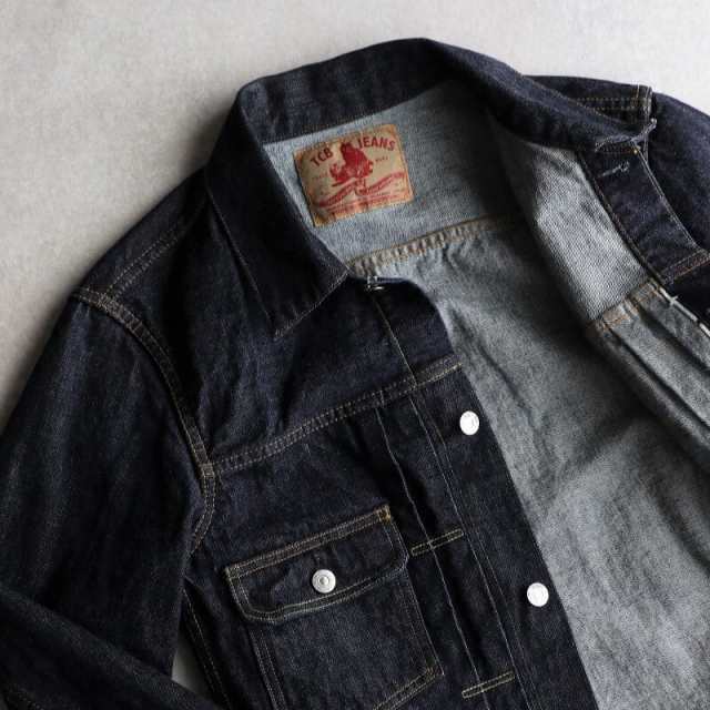極美品 日本製 TCB jeans 50's denim jacket 48 ジーンズ デニム gジャン XL ビッグサイズ アメカジ amekaji  japan 2nd セカンド 濃紺 usa