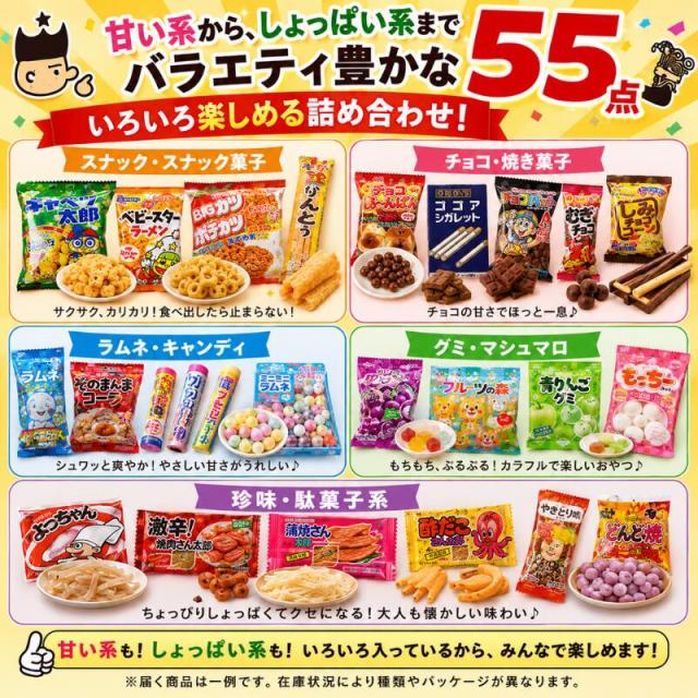 駄菓子 詰め合わせ 55点 セット 送料無料 お菓子セット アソート 大