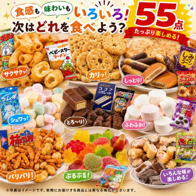駄菓子 詰め合わせ 55点 セット 送料無料 お菓子セット アソート 大