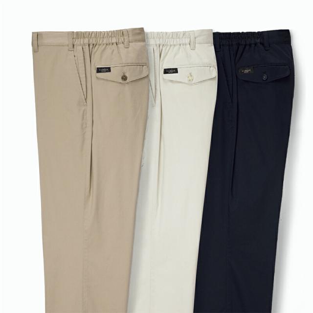 ヴァレーゼ・ウォモ紳士７得楽々チノパンツ３色組