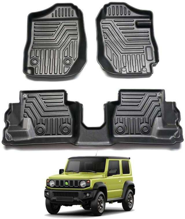 スズキ ジムニー JB64型 JB74型 3Dフロアマット 立体カーマット AT車 オートマ車用 マニュアル車用 MT車用 選べる 防水 滑り防止 耐汚れ TPO素材 カスタムパーツ 車種専用設計 取付簡単 保護パーツ カー用品 3Pセット 新型ジムニー JB64 JB74型 MT車用 ブラック jimny_1