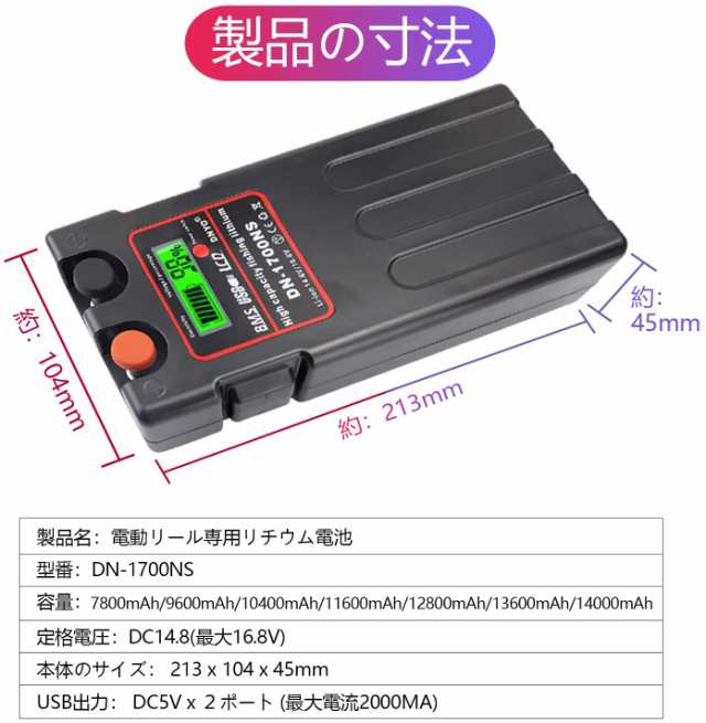 ダイワ シマノ 電動リール用 DN-1700NS 日本語説明書付きスーパー