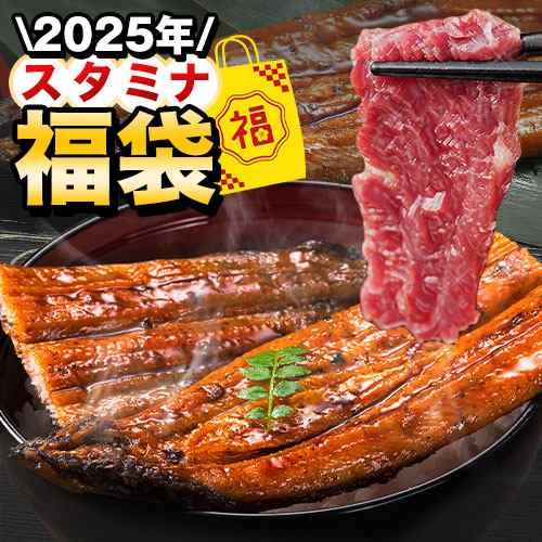 2025 スタミナ 福袋 送料無料 有頭 うなぎ 180g以上 上赤身 馬刺し 100g 新春 肉 馬肉 馬刺 おつまみ 海鮮 うなぎの蒲焼き 食品 《1月中旬〜2月上旬より発送予定》の通販は