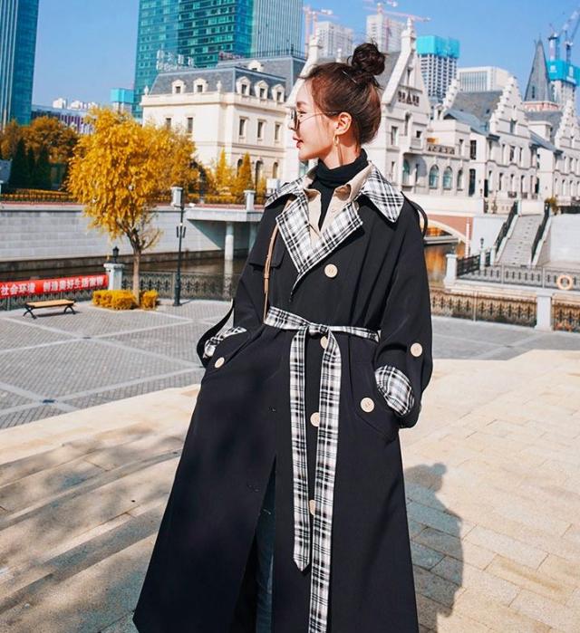 バイカラーコート チェック柄 チェスターコート トレンチコート アウター 羽織 ロング丈 大人 上品 オシャレ きれいめ カジュアル デーリの通販はau Pay マーケット ウッディーベース４号店