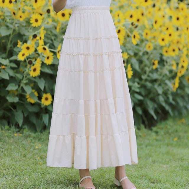 ロングスカート フレアスカート ロング丈 無地 Aライン フレア 大人可愛い シンプル カジュアル 春夏 お出かけの通販はau PAY マーケット -  ウッディーベース４号店