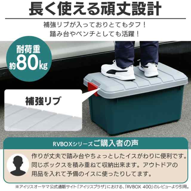 収納ボックス フタ付き 40L コンテナボックス 屋外 工具箱 収納ケース