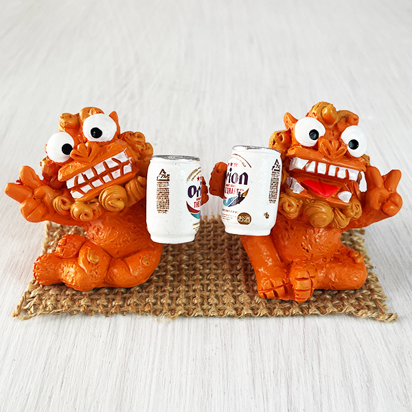 シーサー 置物 ミニ 玄関 沖縄 お土産 オリオンビール 沖縄限定