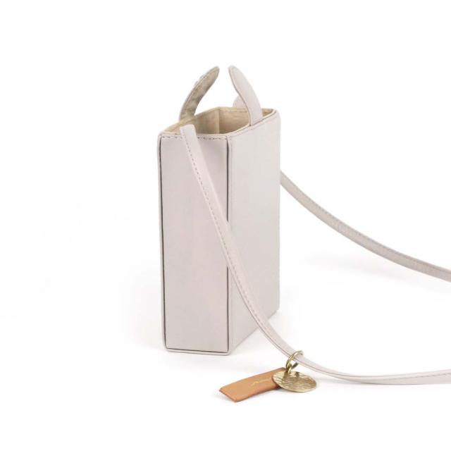 mnoi（ムノイ） / Box bag -pink gray-  ボックス ショルダーバッグ -ピンクグレー