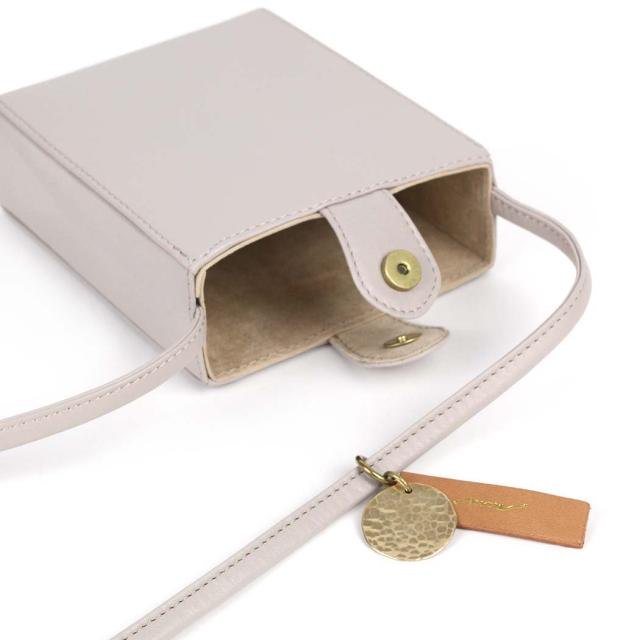 mnoi（ムノイ） / Box bag -pink gray-  ボックス ショルダーバッグ -ピンクグレー