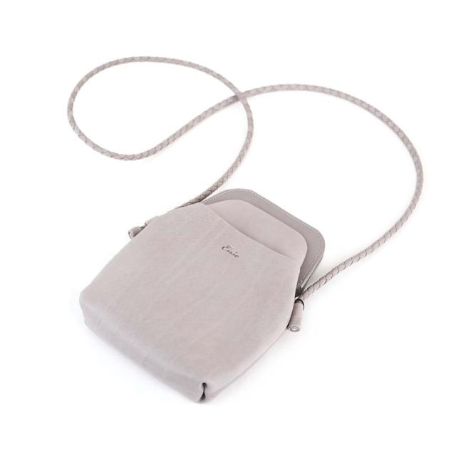 Ense (アンサ) / pens503 gamaguchi sacoche ガマグチ サコッシュ レザー ミニショルダー - グレージュ 【FES10】