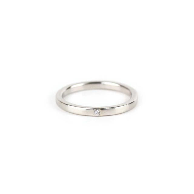 イロンデール エペパン hirondelle et pepin / pt pr-56 プラチナ1pダイヤ 角リング レディース 指輪 ギフト プレゼント 記念日 アクセサリー ジュエリー 20代 30代 40代 50代