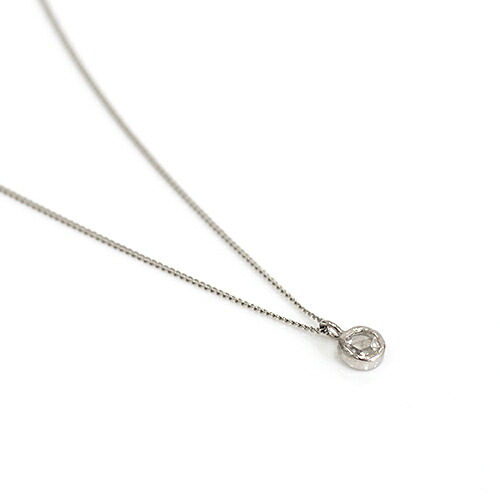 イロンデール エペパン hirondelle et pepin / pt900 pn-31 ローズカットダイヤ ふくりん ネックレス レディース ギフト プレゼント アクセサリー ジュエリー 20代 30代 40代 50代_1