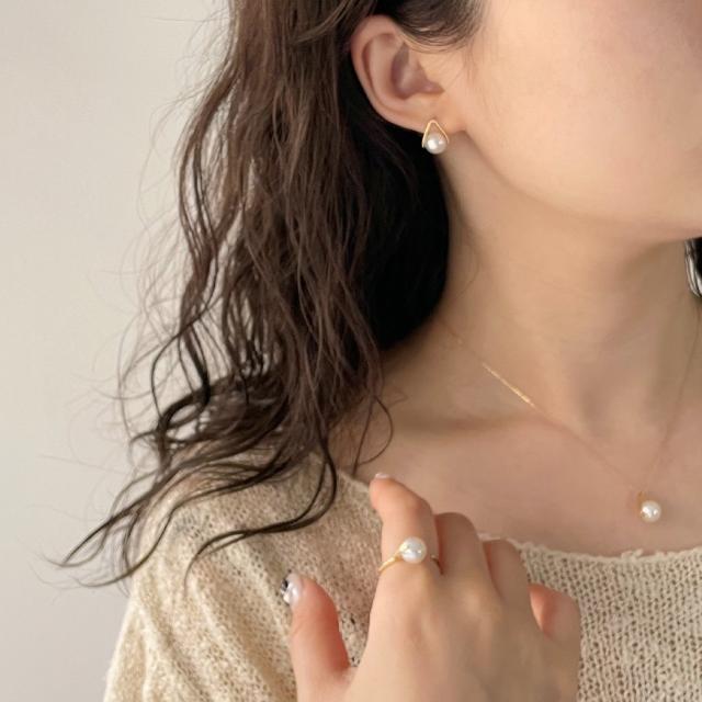 hirondelle et pepin（イロンデールエペパン）/ hn-21fw-548 k18 sirene perl necklace シレーヌ パール ネックレス - ゴールド レディース ネックレス ギフト プレゼント 記念日 アクセサリー ジュエリー 20代 30代 40代 50代_5