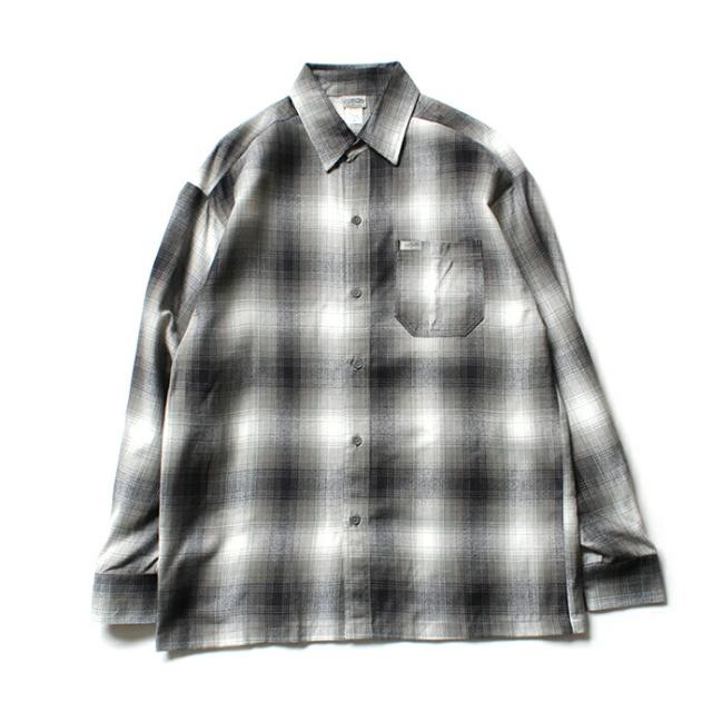 CalTop（キャルトップ） / 2000 オンブレチェック L/Sシャツ - Grey/White グレー×ホワイト
