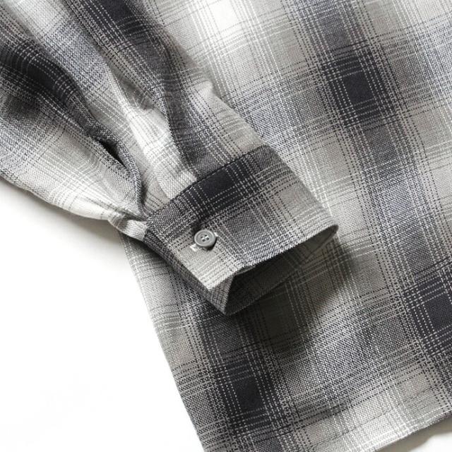 CalTop（キャルトップ） / 2000 オンブレチェック L/Sシャツ - Grey/White グレー×ホワイト_4
