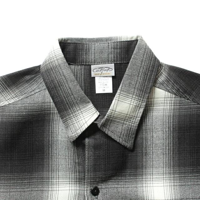 CalTop（キャルトップ） / 2000 オンブレチェック L/Sシャツ - Black/Ivory ブラック×アイボリー_3