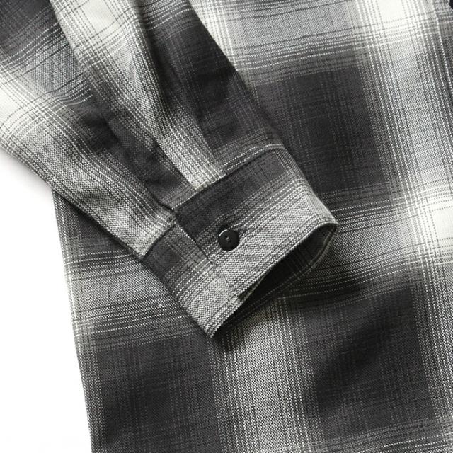 CalTop（キャルトップ） / 2000 オンブレチェック L/Sシャツ - Black/Ivory ブラック×アイボリー_4