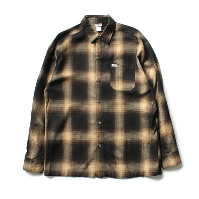CalTop（キャルトップ） / 2000 オンブレチェック L/Sシャツ - Brown/Khaki ブラウン×カーキ