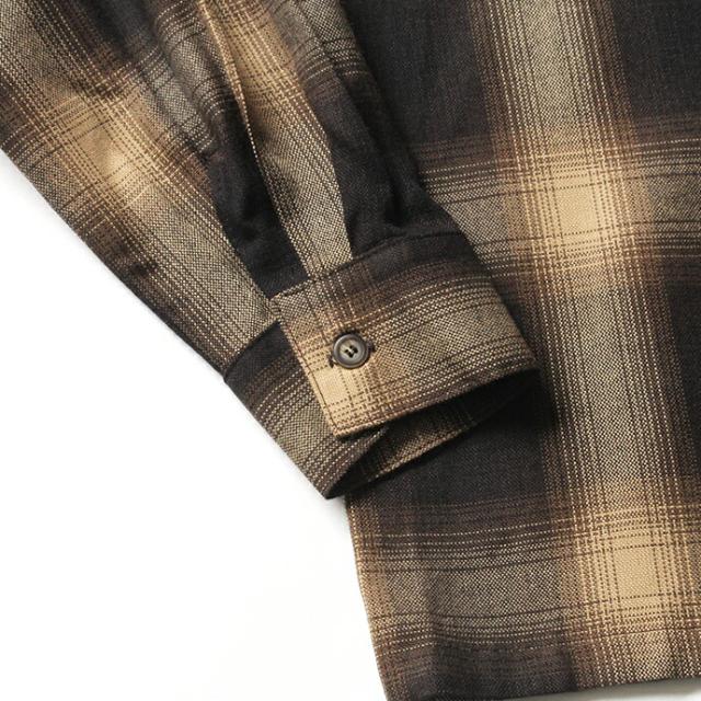CalTop（キャルトップ） / 2000 オンブレチェック L/Sシャツ - Brown/Khaki ブラウン×カーキ_4