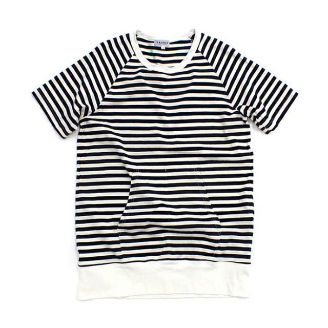 Taurus（トーラス）/ S/S Crewneck Stripe Tee ボーダー ポケットTシャツ Navy/White   買い回り 買い周り 買いまわり ポイント消化