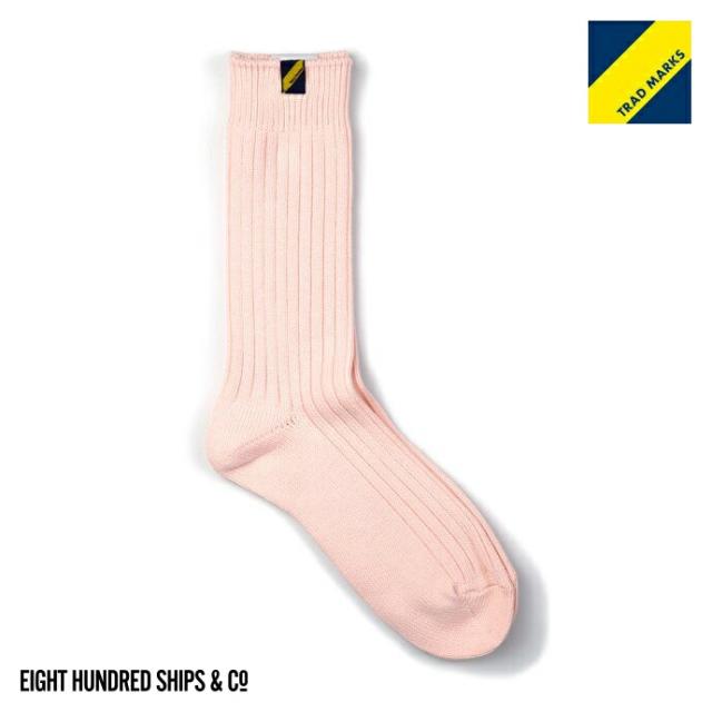 Trad Marks トラッドマークス / Old Rib Socks lite オールドリブソックスライト - Peach ピーチ あす楽 即日発送 即納 プチギフト お祝い 贈り物 ポイント 消化 買いまわり プレゼント