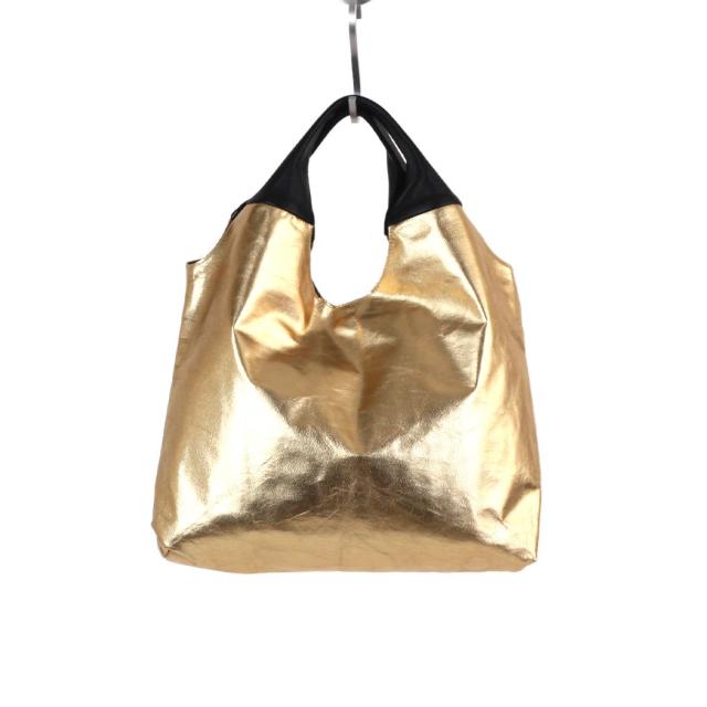 SEASIDE FREERIDE シーサイドフリーライド22B-SFR131MLL AKRA BAG メタリック トート バッグ ゴールド × ブラック レディース バッグ トートバッグ 軽量 軽い 大容量 人気 シープレザー ダークトーン 20代 30代 40代 50代 60代 プレゼント ギフト