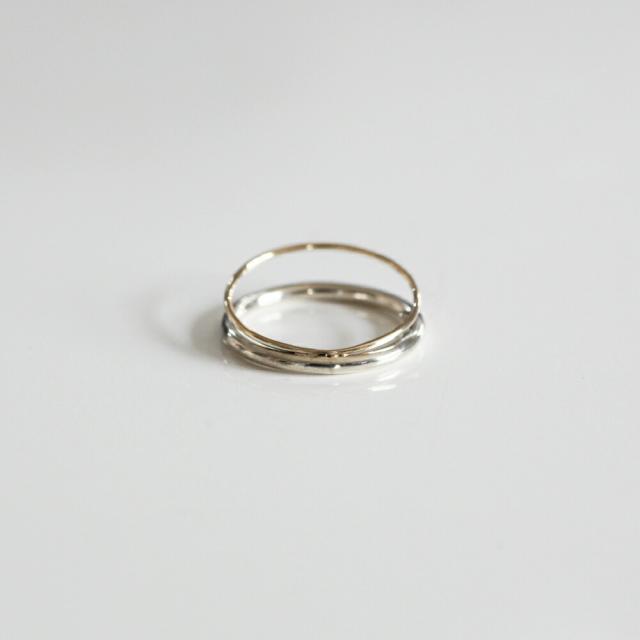 siki (シキ) / SK-R56-K10YG-SV ダブルラインリングの通販は