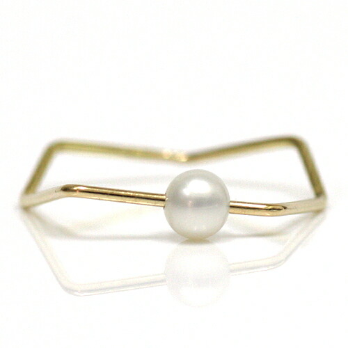siki (シキ) / K18 七角形とパールのリング ゴールド / SK-R13-K18YG