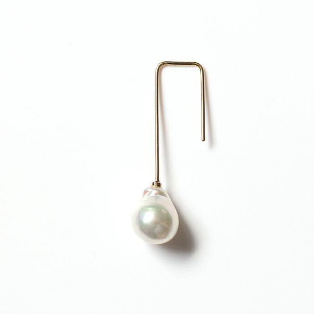 su（スウ） / akoea02 AKOYA EARRING アコヤパールピアス ロング -  全2色 (片耳タイプ) レディース ギフト プレゼント アクセサリー ジュエリー 20代 30代 40代 50代 60代