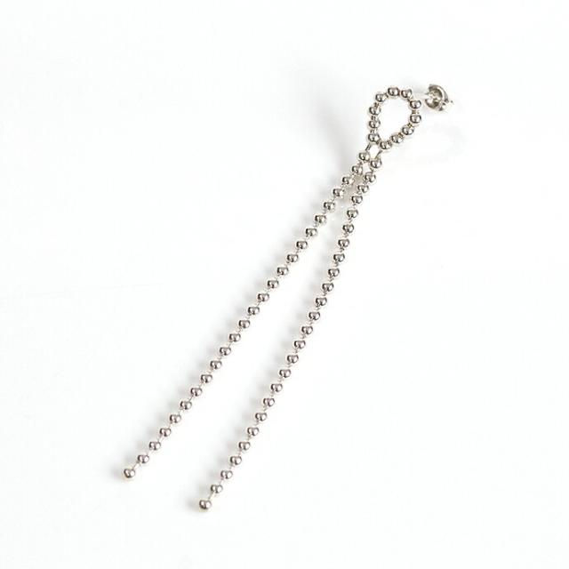 su（スウ） / dtea0202sv DOT シルバーボールチェーンピアス L (片耳タイプ) レディース ギフト プレゼント アクセサリー ジュエリー 20代 30代 40代 50代 60代