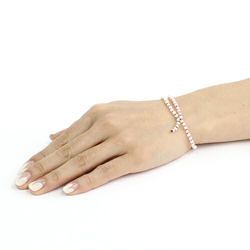 su（スウ） / k10 1 1-2 パール ブレスレット 01 - レッド レディース ギフト プレゼント アクセサリー ジュエリー 20代 30代 40代 50代 60代